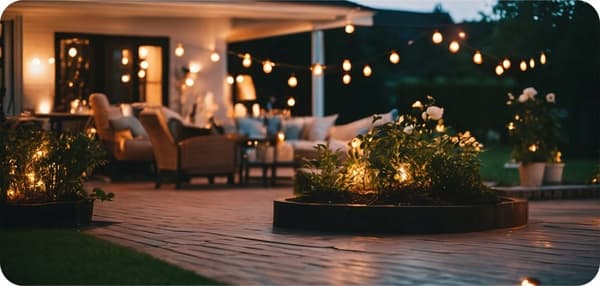 Utomhus LED-slingor, 20m, varmvit, 20 glödlampor
