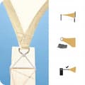 Pikkukuva 4 / 9: Triangle Sun Shade Sail, vedenpitävä, UV-suoja, 3x3m, beige