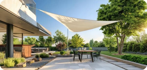 Triangle Sun Shade Sail, vedenpitävä, UV-suoja, 3x3m, beige
