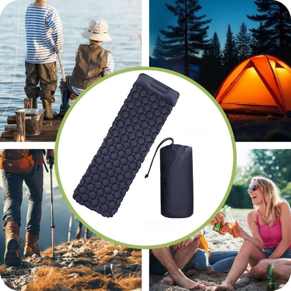 Campingluftmadras med pude – Ultralet, kompakt 190x60cm