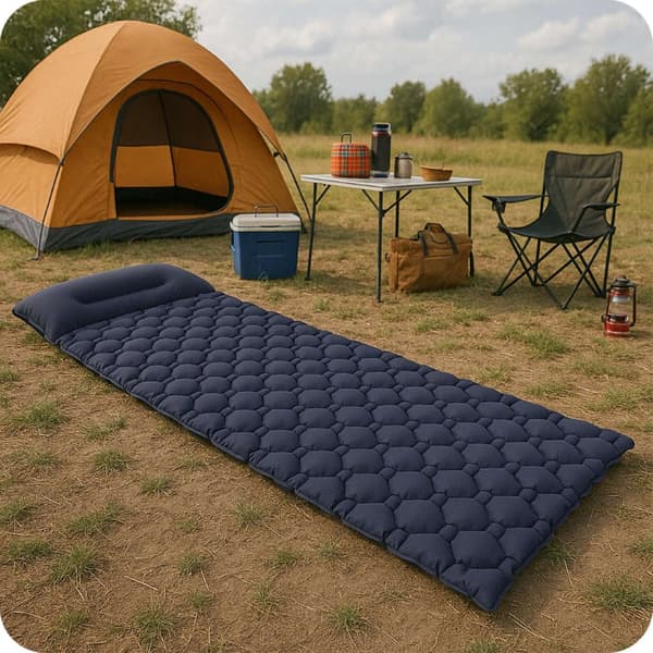 Campingluftmadras med pude – Ultralet, kompakt 190x60cm