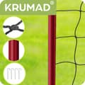 Miniatyrbilde 4 av 9: Bærbart fotballmål i metall for barn, 240x150x90 cm med staker