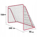 Miniatyrbilde 2 av 9: Bærbart fotballmål i metall for barn, 240x150x90 cm med staker