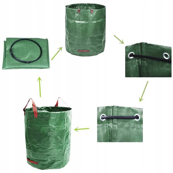 Haveaffaldspose 300L – Holdbar, foldbar, nem at bære