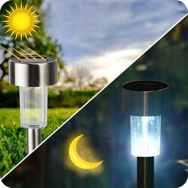 Solar Garden LED-lys, værbestandig, sett med 6