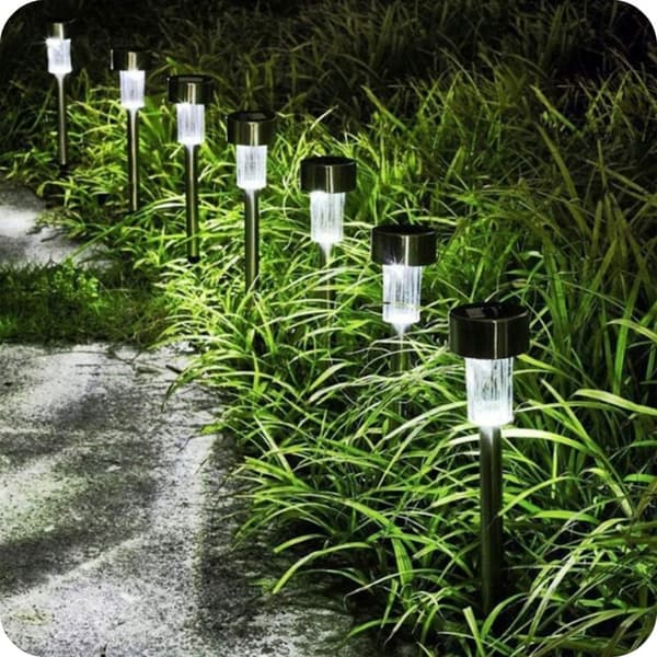 Solar Garden LED-lys, værbestandig, sett med 6