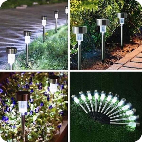 Solar Garden LED-lys, værbestandig, sett med 6