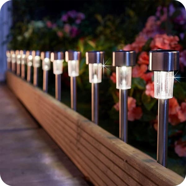 Solar Garden LED-lys, værbestandig, sett med 6