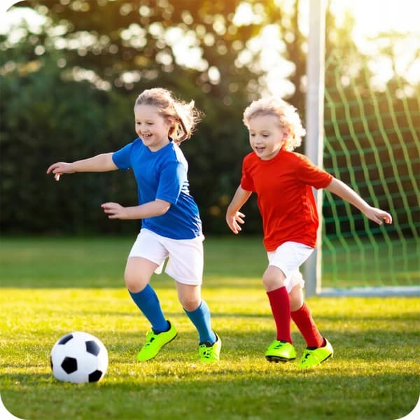 Bærbart fotballmål i metall for barn – 213x150x90 cm