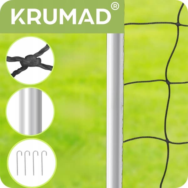 Bærbart fotballmål i metall for barn – 213x150x90 cm