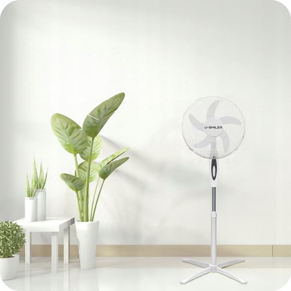 Golvfläkt med 3 hastigheter, tyst drift, 90° oscillation
