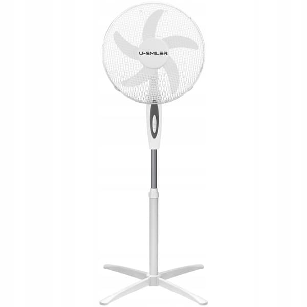 Golvfläkt med 3 hastigheter, tyst drift, 90° oscillation