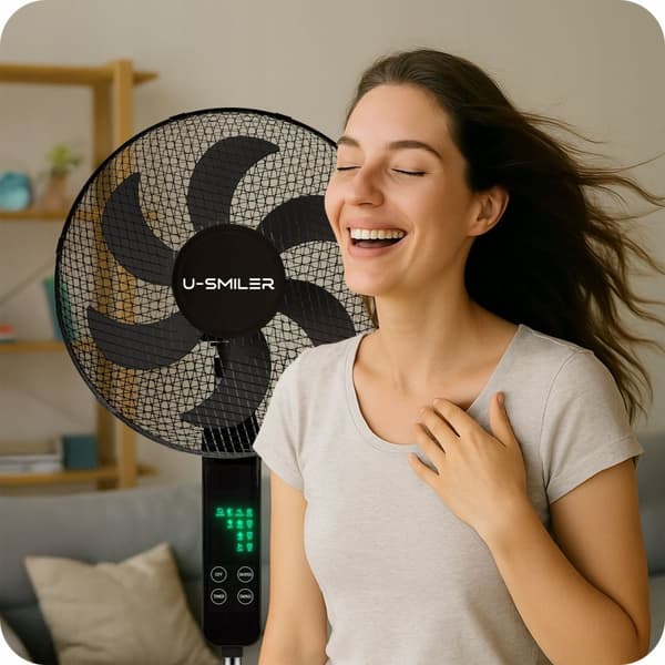Lattiatuuletin näytöllä, 3 nopeutta, oscillation & kaukosäädin