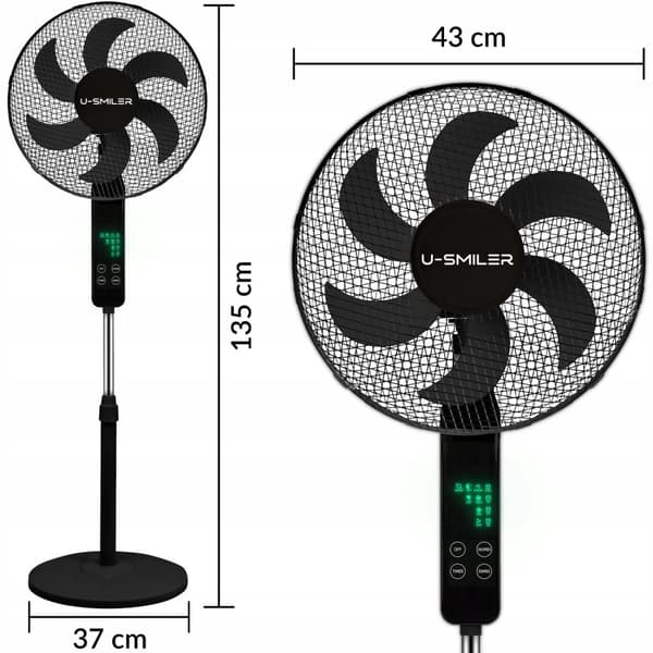 Lattiatuuletin näytöllä, 3 nopeutta, oscillation & kaukosäädin