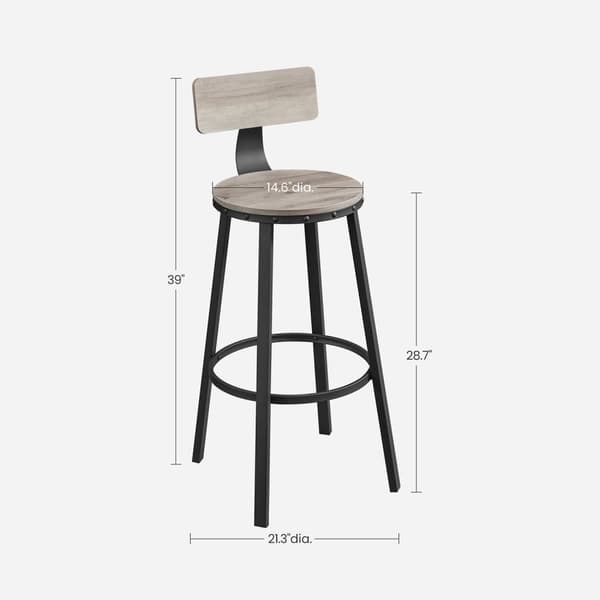 LBC026B02 Barstolar, Köksstolar med metallram, Sitthöjd 73,2 cm, Enkel montering