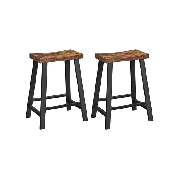 Sæt med 2 barstole med buet sæde Køkken Spisestue Study Industrial Design 46,2 x 33 x 60 cm