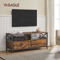 Miniatyrbilde 2 av 7: TV-skap, TV-enhet for 55-tommers TV, stue, med 2 skuffer, 2 oppbevaringshyller, 120 x 40 x 50