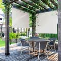 Miniatyrbillede 2 af 7: 2,5 X 1,8 m (L x B) Lodret markise til terrasse og altan med hus, udendørs beskyttelse mod sol