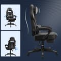 Miniatyrbild 6 av 7: Gaming Chair Skrivbordsstol med fotstöd, kontorsstol med nackstöd och svankkudde