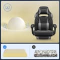 Miniatyrbild 7 av 7: Gaming Chair Skrivbordsstol med fotstöd, kontorsstol med nackstöd och svankkudde