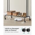 Miniatyrbilde 5 av 7: Klesstang, klesstativ, dobbel kleshengestang, kraftig metallramme, med hjul