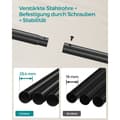 Miniatyrbilde 7 av 7: Klesstang, klesstativ, dobbel kleshengestang, kraftig metallramme, med hjul