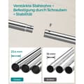 Miniatyrbilde 7 av 7: Klesstang, klesstativ, dobbel kleshengestang, kraftig metallramme, med hjul