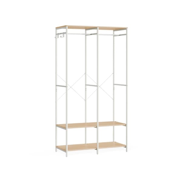 Bærbar garderobe, sammenklappeligt skab, fritstående tøjstativ, skabsorganisering