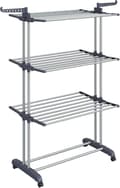 Miniatyrbild 1 av 7: Clothes Airer 4 Tier Folding Wing Clothes Airer med hjul 63,5 x 128 x 173 cm Stor Enkel montering