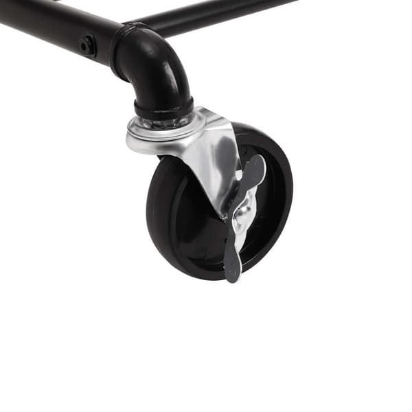 Heavy Duty Metal Tøjstativ på hjul, Holder 90 kg, Industrielt Design, Frakkestativ med 1 tøj