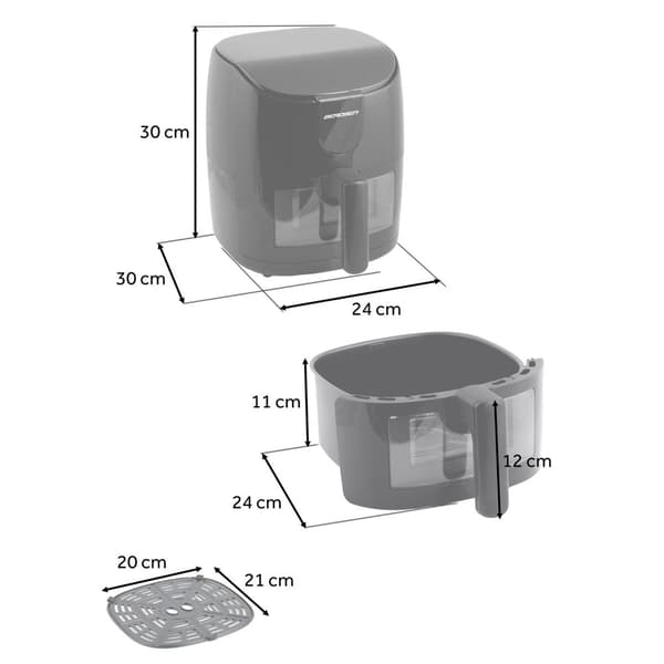 Airfryer Berdsen BD-658 sort
