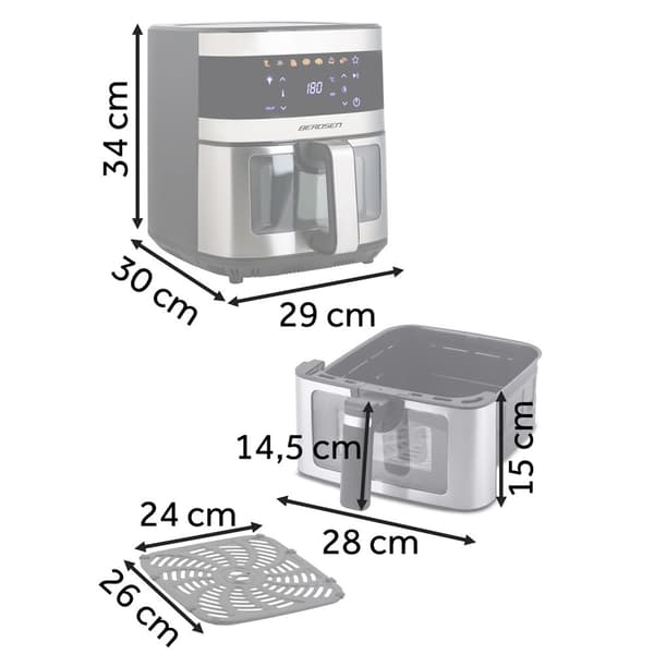 Airfryer Berdsen BD-656 sølv