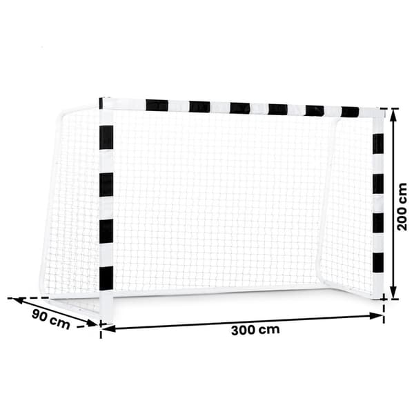 Fodboldmål 300 x 200 x 90 cm NS-465 sort og hvid