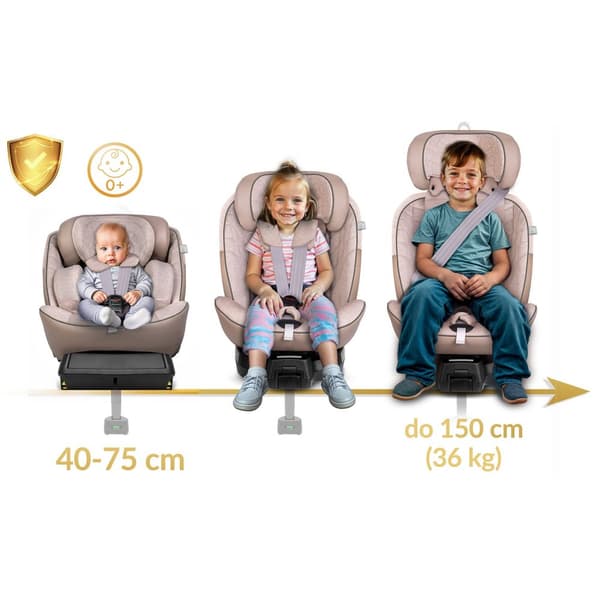 Nukido Aero Line Beige Autostol 0-36kg ISOFIX