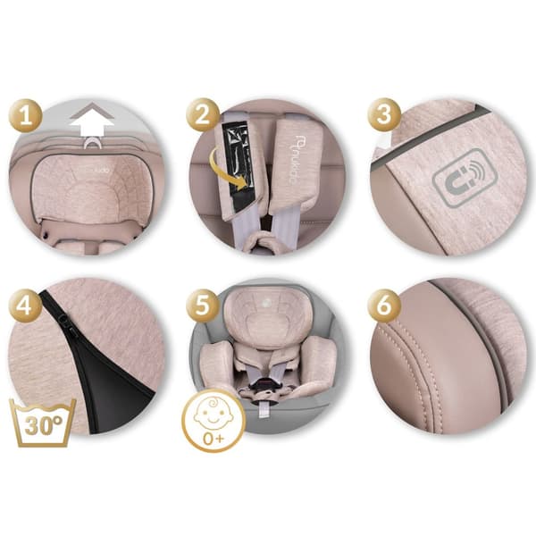 Nukido Aero Line Beige Autostol 0-36kg ISOFIX