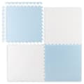 Pikkukuva 2 / 9: Ricokids iso vaahtomuovi pulmamatto 60x60 cm 4 kpl sinivalkoinen