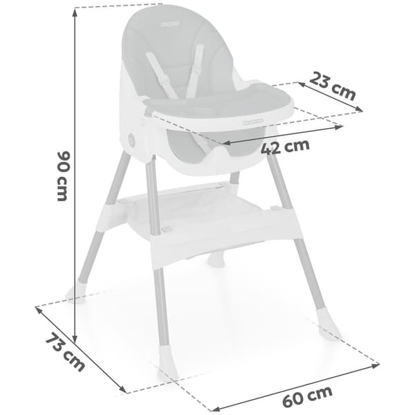 Ricokids Mani fødestol grå