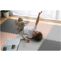 Pikkukuva 6 / 7: Iso vaahtomuovi pulmamatto Ricokids 180x180cm 9 kpl harmaa-persikka