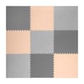 Pikkukuva 1 / 7: Iso vaahtomuovi pulmamatto Ricokids 180x180cm 9 kpl harmaa-persikka