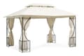 Miniatyrbillede 5 af 10: Luksus beige havepavillontelt Lysthus 3x4 m med myggenet og fulde vægge MultiGarden