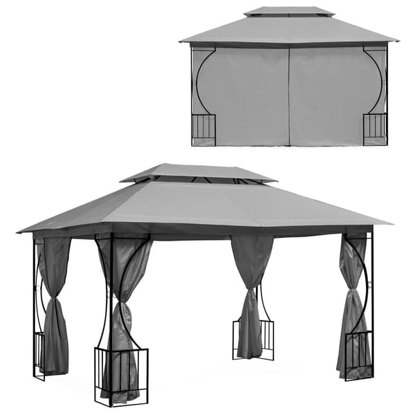 Trädgårdspaviljongtält Gazebo 3x4 m med Hela sidoväggar MultiGarden