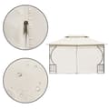 Miniatyrbillede 7 af 10: Havepavillontelt Lysthus 3x4 m med Sidevægge Beige MultiGarden