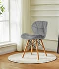 Miniatyrbillede 4 af 8: Sæt med 4 Velvet spise- og stuestole Grå ModernHome