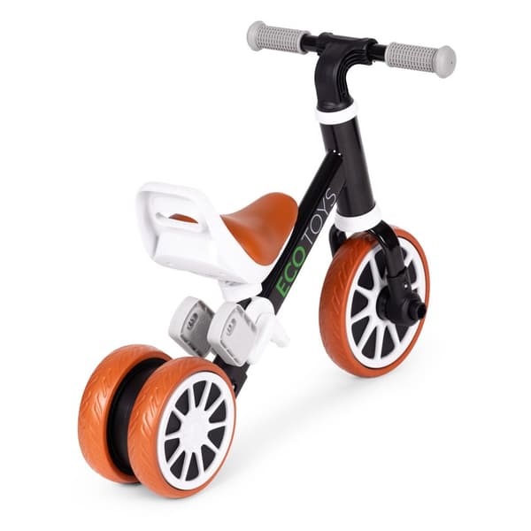 Balansesykkel med pedaler 2i1 svart ECOTOYS