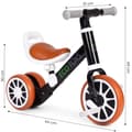 Miniatyrbilde 7 av 7: Balansesykkel med pedaler 2i1 svart ECOTOYS