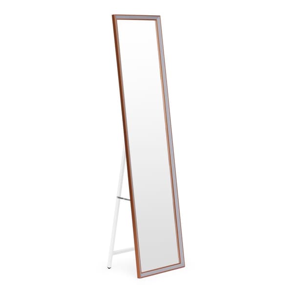 Stort stående spejl, 148 cm, aluminiumsramme, foldbart, ModernHome