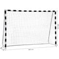 Miniatyrbillede 8 af 8: Fodbold Træningsmål med Net 180x120 cm Sort og Hvid MultiGarden