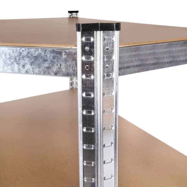 Hjørneoppbevaringsstativ 180x90x40 cm Galvanisert stål, 5 hyller, 875 kg Kapasitet ModernHome