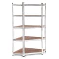 Miniatyrbilde 2 av 8: Hjørneoppbevaringsstativ 180x90x40 cm Galvanisert stål, 5 hyller, 875 kg Kapasitet ModernHome
