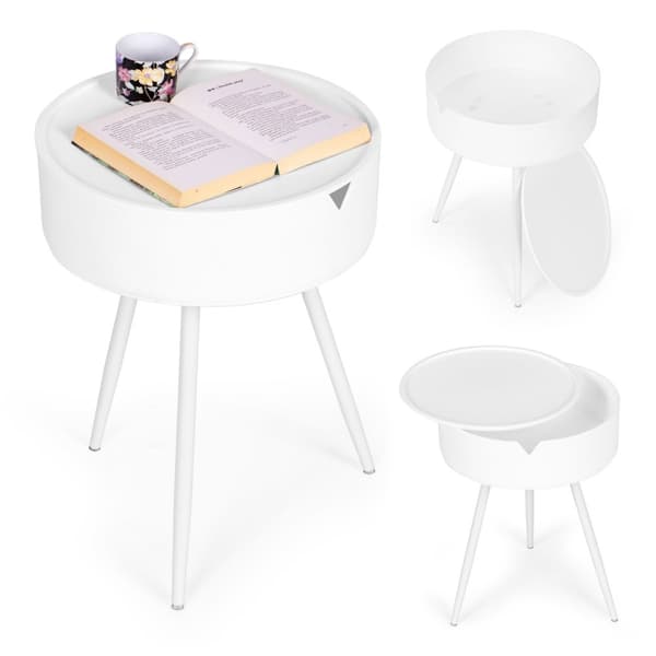 Rundt natbord med aftagelig plastiktop - ModernHome